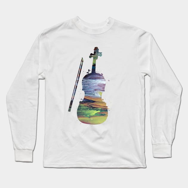 Violin Long Sleeve T-Shirt by TheJollyMarten